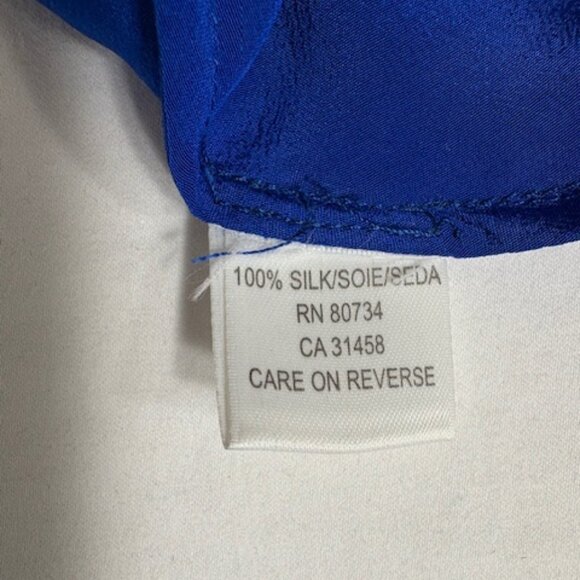 BCBG - Max Azria COLLECTION - Royal Blue Silk Blouse - Picture 12 of 12
